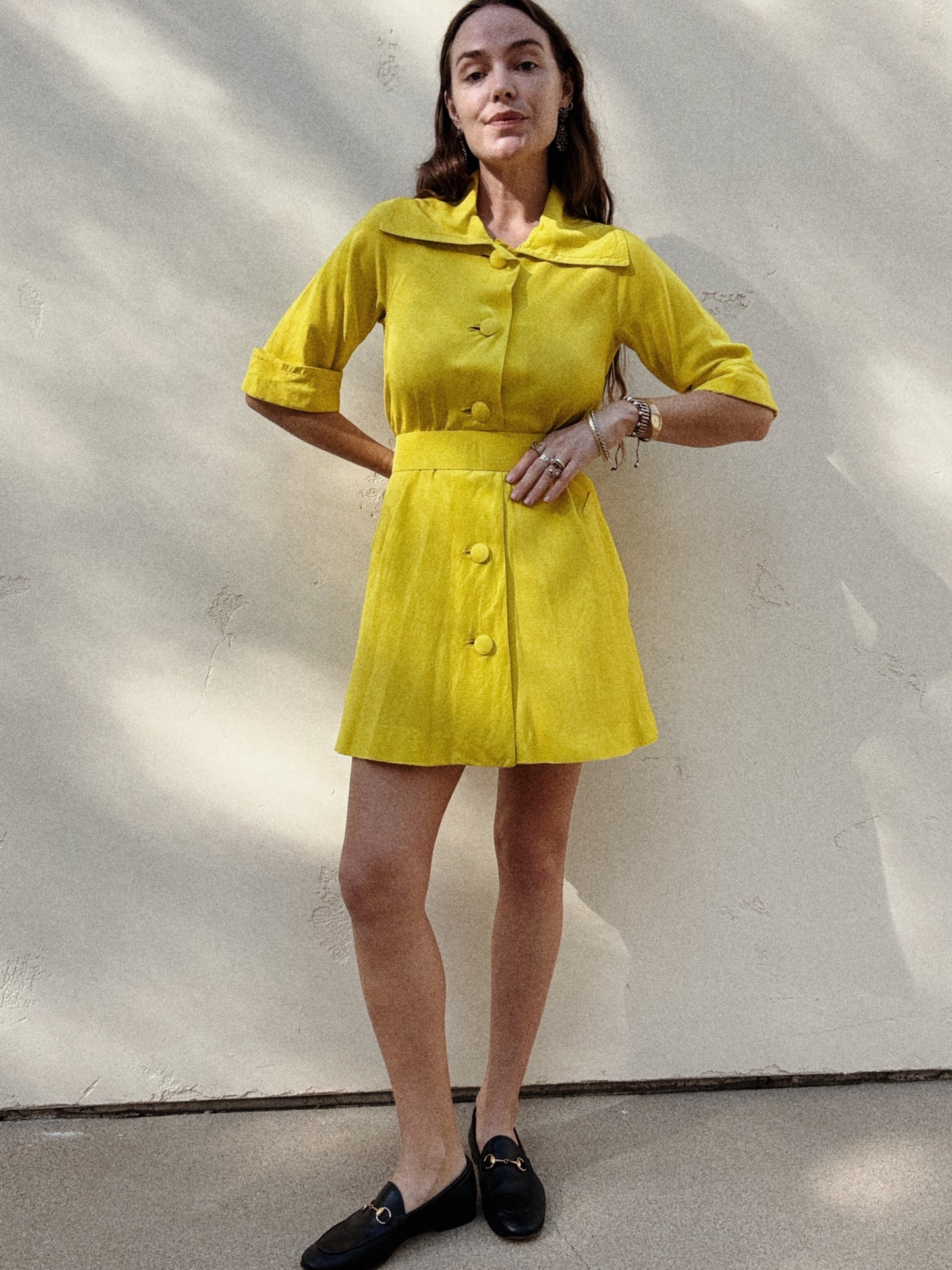 1970s Chartreuse Pierre Cardin Ensemble- S/M - M