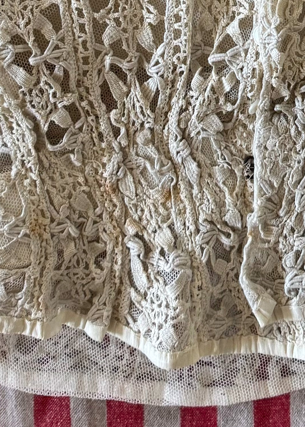 Edwardian White Star Lace Bodice Blouse- S/M