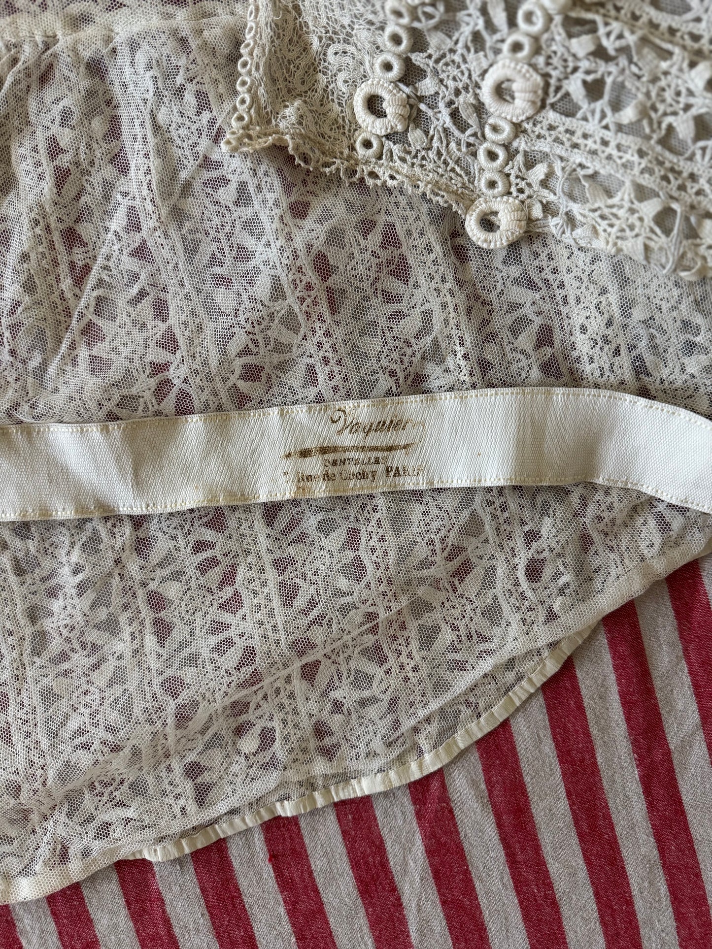 Edwardian White Star Lace Bodice Blouse- S/M