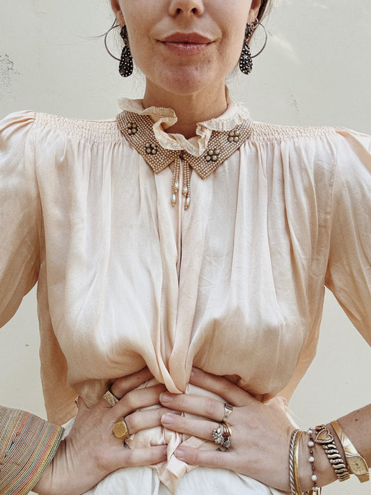 1950s Faux Pearl Detachable Collar